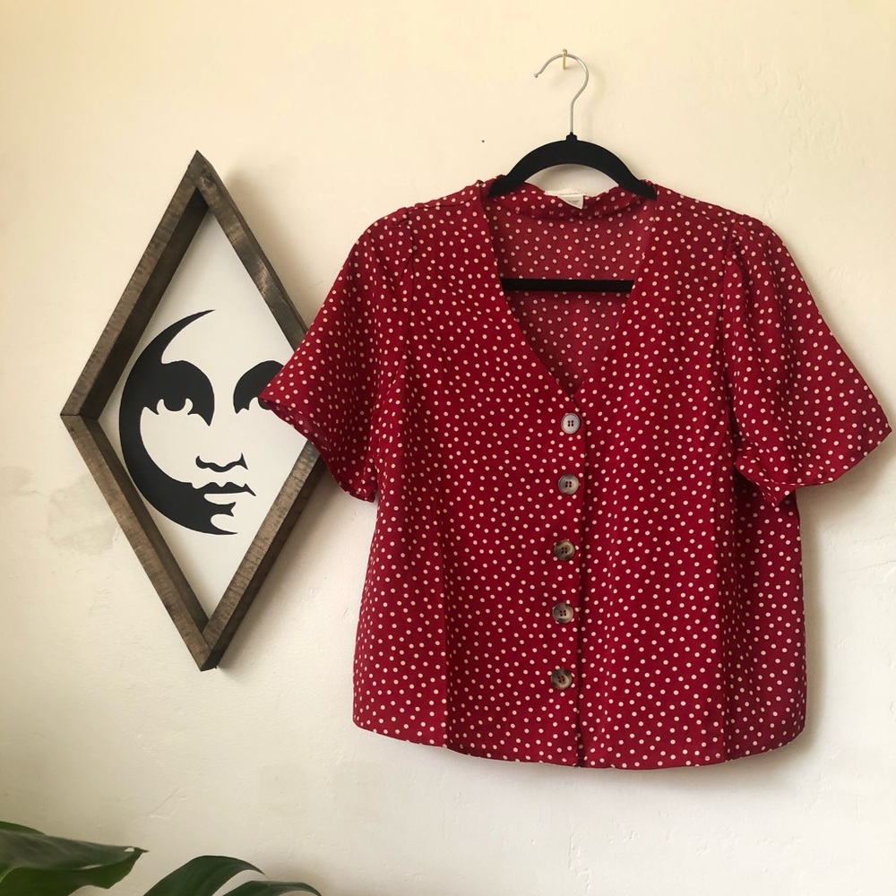 Retro Polka Dot Crop Top